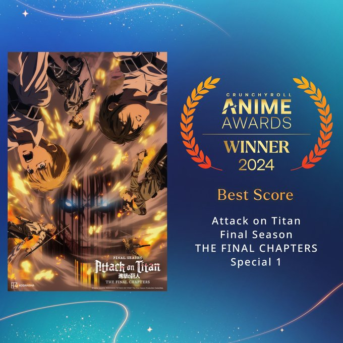 Best-score-1 Lauréats des Crunchyroll Anime Awards 2024