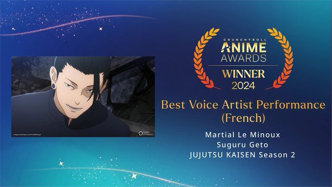 French-voice-actor-1 Lauréats des Crunchyroll Anime Awards 2024